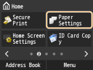 Paper Size and Type Settings