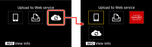 canon upload to web service