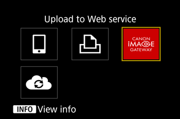 canon upload to web service