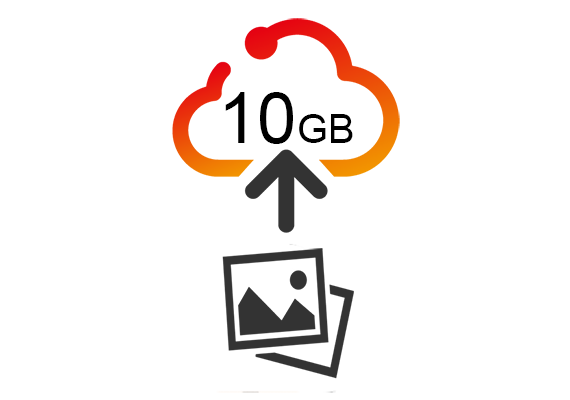 Up to 10GB of cloud storage for long term