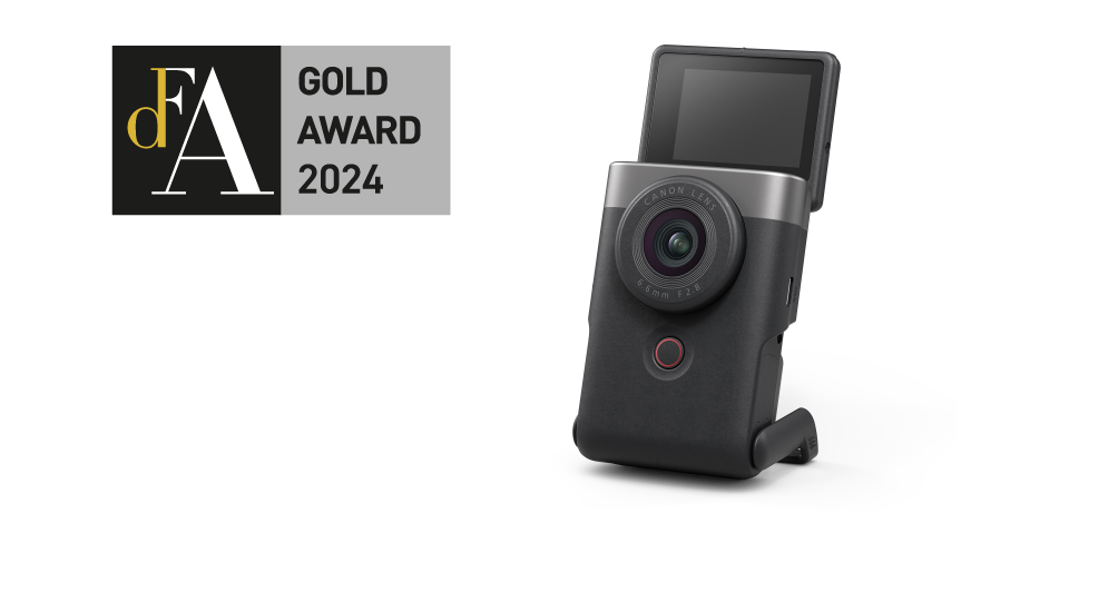 Canon receives Gold Award for PowerShot V10 Vlog camera at DFA Design for Asia Awards 2024